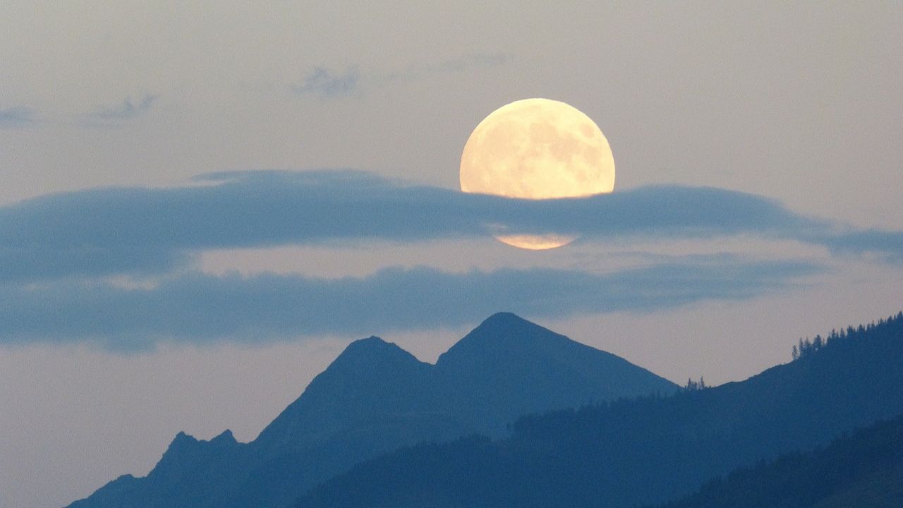 Moon obscured by clouds